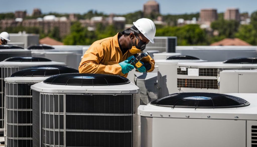 HVAC Technician Checking HVAC System