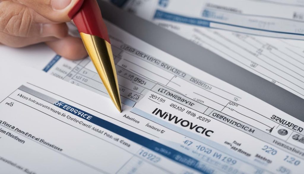 HVAC service invoice