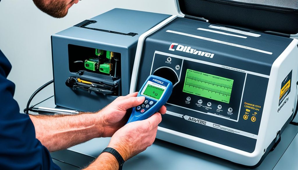 How often should electronic leak detectors be calibrated for optimal performance?