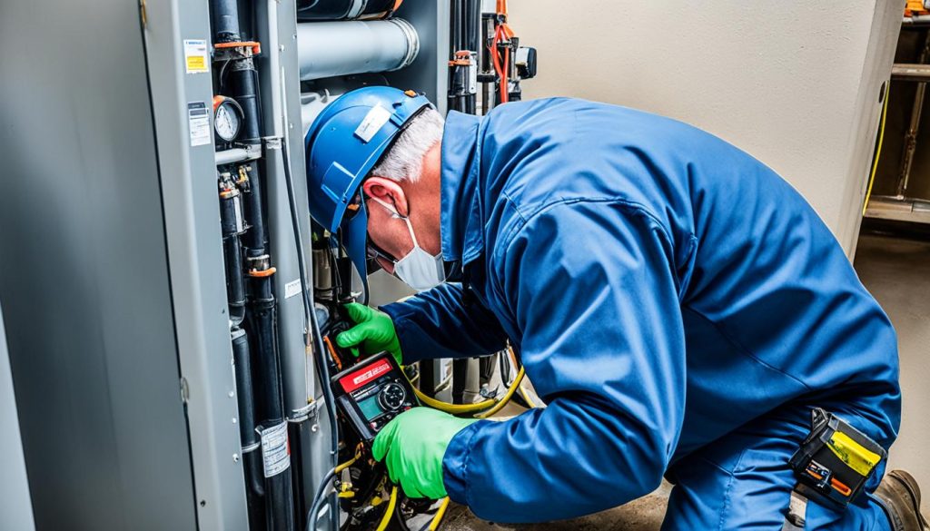 How do AC repair contractors deal with leaks in systems using flammable refrigerants?