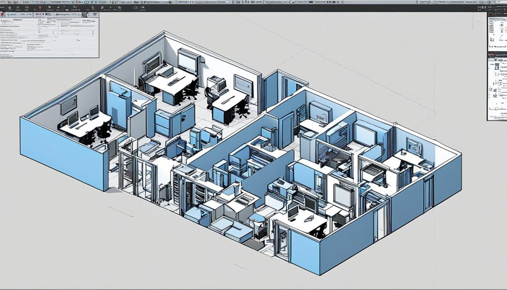 AutoCAD HVAC design workspace