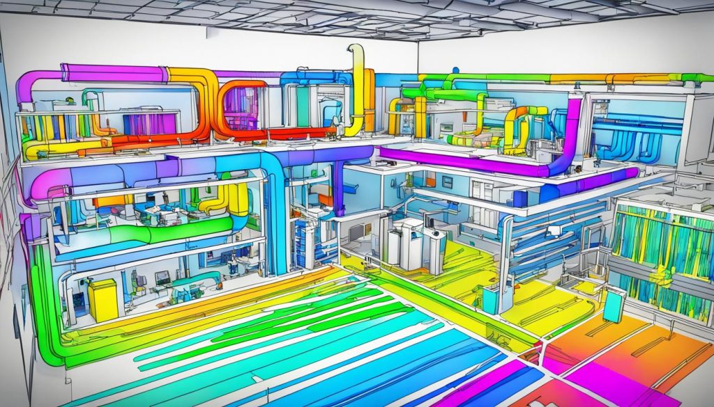 Computational fluid dynamics simulation for HVAC