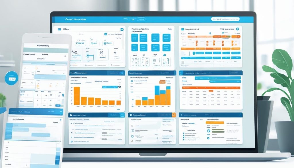 HVAC scheduling software dashboard