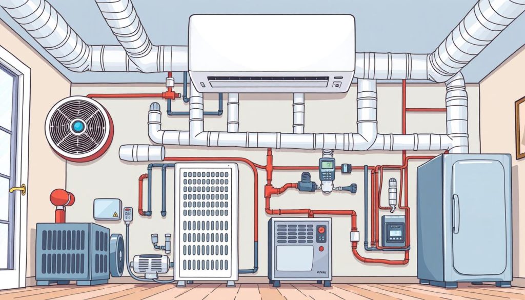 What is the most commonly used HVAC system?