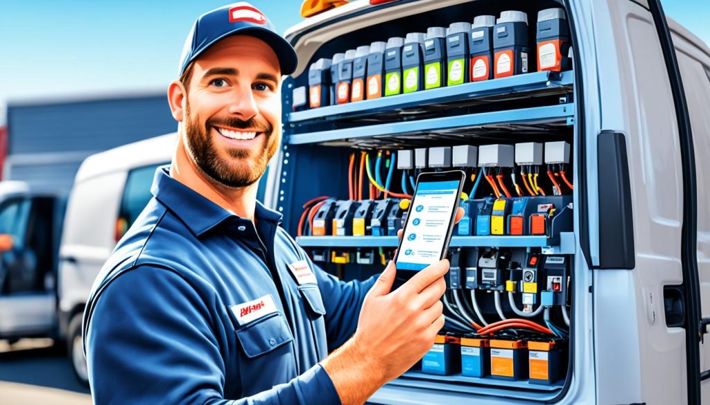 Mobile inventory management for HVAC technicians