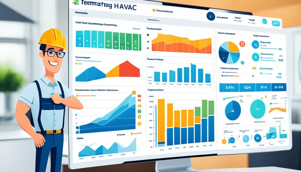 HVAC technician productivity dashboard