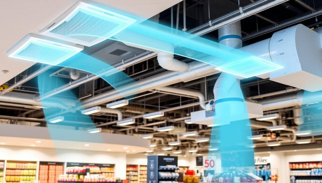 HVAC layout for retail spaces