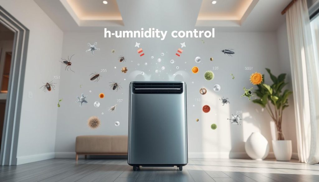 humidity control for allergen reduction