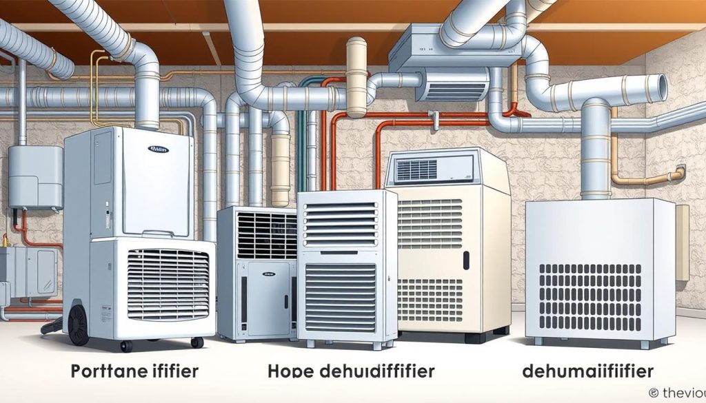 types of HVAC dehumidifiers