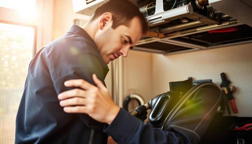 HVAC technician working